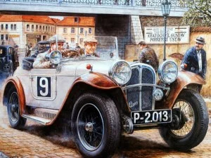 Painting Vintage Cars Jigsaw Puzzle 2